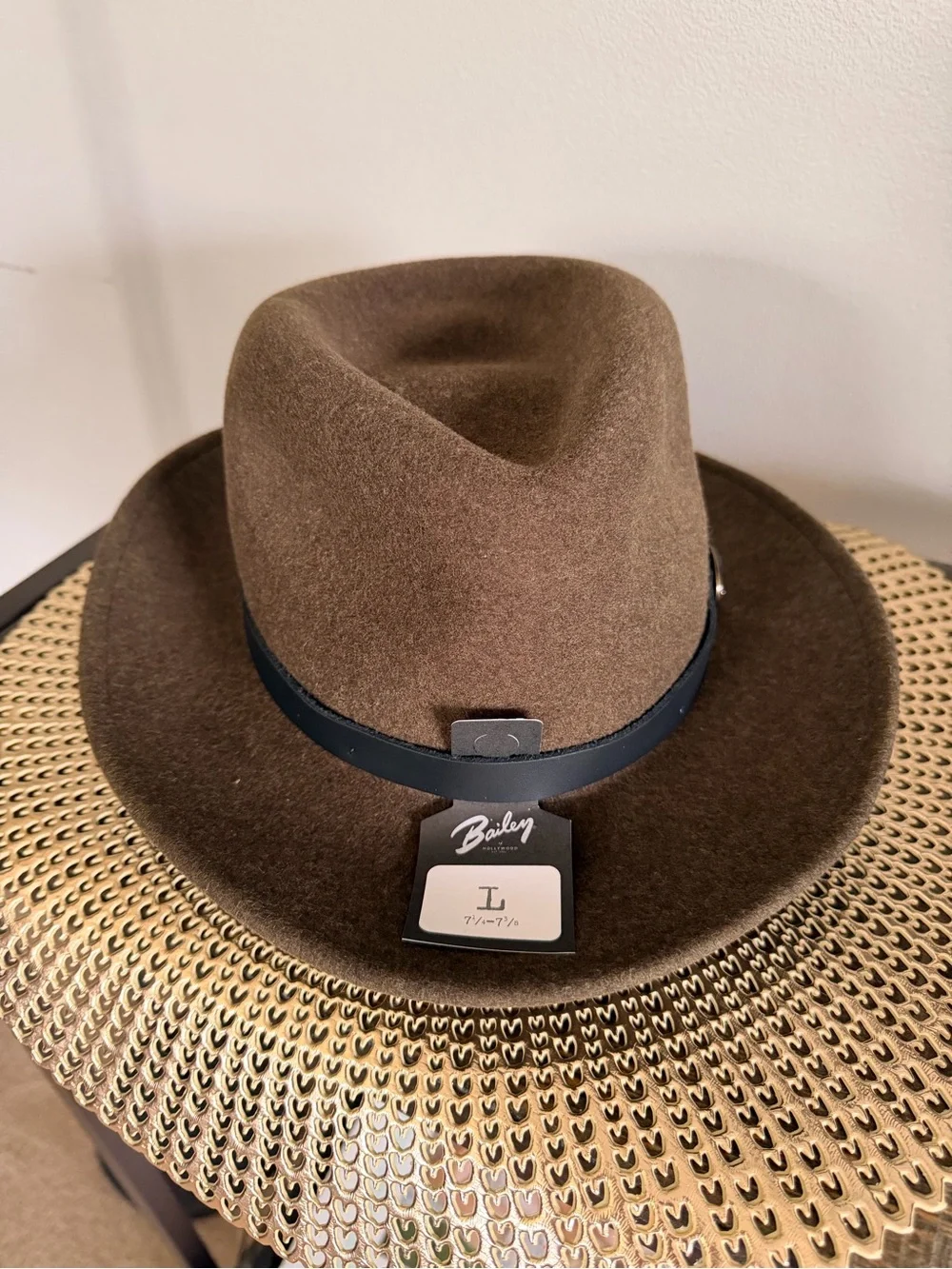 Bailey of Hollywood Briar Wool Fedora Brown Size L